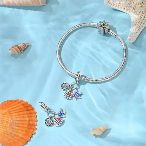 Miniatura 132 de LNQOBU Happy Life - Colgante para pulseras de abalorios, plata de ley 925 para mujer (con un espaciador de cuentas)