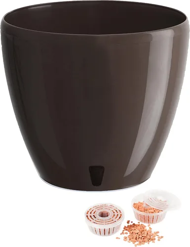 Miniatura 17 de DECOPOTS - Maceta de riego automático - Maceta decorativa para interiores con cartucho de drenaje e indicador de nivel de agua