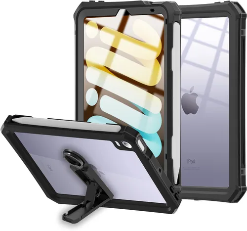 Miniatura 5 de ShellBox Case Funda impermeable para iPad mini 4/5, funda protectora de cuerpo completo a prueba de golpes a prueba de polvo con soporte ajustable
