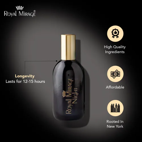 Miniatura 4 de Royal Mirage Night Eau de Colonia – Spray de fragancia de almizcle floral y en polvo de primera calidad – 4.1 fl oz (4 onzas) EDC de larga duración