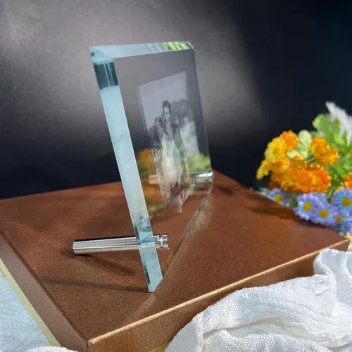 Miniatura 2 de Foto de cristal 2D, regalo personalizado para papá, mamá, él y ella con tu foto. Regalos de imagen personalizados para cumpleaños, boda