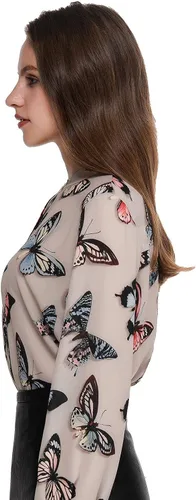 Miniatura 3 de Momo Jimmy Blusa de manga larga para mujer, holgada, casual, con estampado de cachemira, con botones