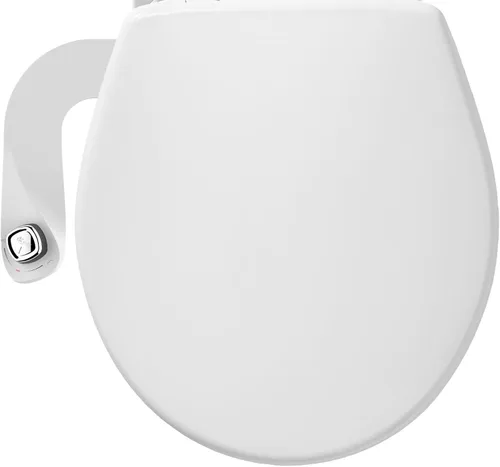 Bio Bidet by Bemis Caswell - Asiento de inodoro con ajuste perfecto, rociador de agua dulce, no eléctrico, bidé fácil de instalar, redondo, color