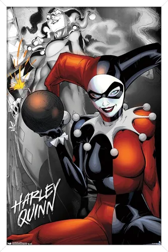 Miniatura 13 de Trends International DC Comics - Póster de pared de Harley Quinn, la bomba, 14.725 x 22.375 pulgadas, versión enmarcada de madera de granero