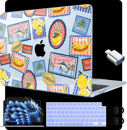 Miniatura 40 de MEEgoodo Funda para MacBook Air M5/M4/M3/M2 de 15 pulgadas 2026 2025 2024 2023, funda compatible con el modelo (A3448/A3241/A3114/A2941)