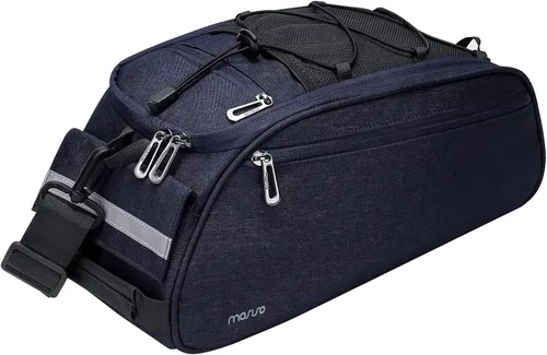 Miniatura 13 de MOSISO Bolsa de maletero para bicicleta, bolsa impermeable para asiento trasero de bicicleta, bolsa de almacenamiento para el sillín, bolsa