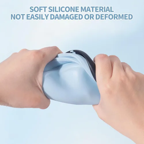 Miniatura 5 de Paquete de 2 cuencos plegables de silicona para perros, con forma de oreja de mascota y cuenco de agua de viaje con gráficos de gato, lleno
