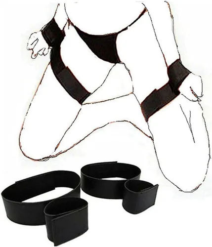Miniatura 5 de Juego de cadenas sexuales de bondage, correas de sujeción ajustables para muñeca y tobillo, cuerdas y cordones para adultos, bandas de resistencia