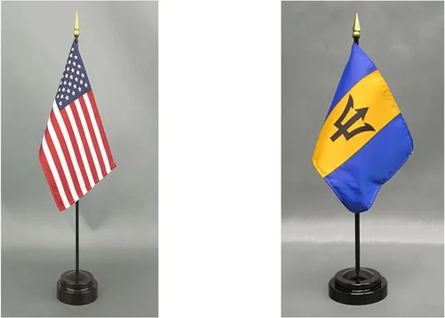 Miniatura 176 de Juego de banderas de escritorio de Afganistán, hecho en Estados Unidos, de rayón de 4 x 6 pulgadas, escritorio de oficina y pequeñas banderas