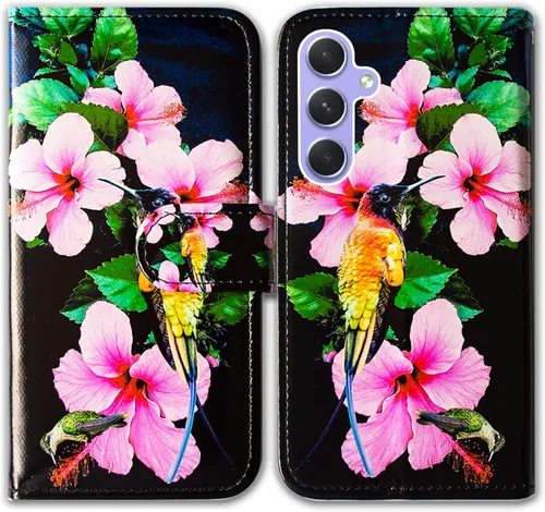 Miniatura 25 de Bcov Funda para Galaxy A54, diseño de pájaro negro y verde con tapa para teléfono con ranura para tarjeta y soporte para Samsung Galaxy A54 5G