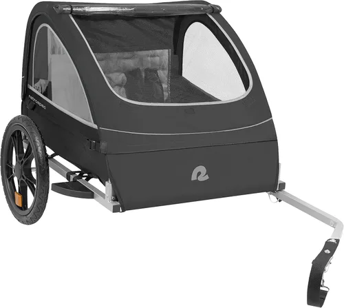 Miniatura 10 de Retrospec Rover - Remolque para bicicleta para niños, individual y doble pasajero, plegable