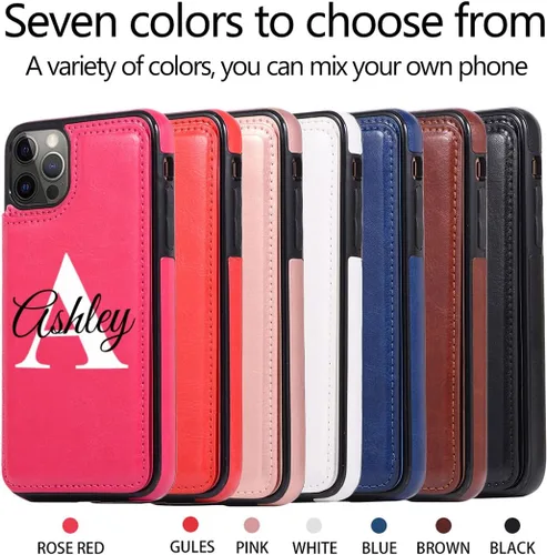 Miniatura 2 de Funda personalizada para iPhone 17 Air 16 15 14 13 12 Pro Max 11 mini Xr Xs X 7 8 Plus SE 2020 2022 6s 6, piel sintética suave, cartera magnética