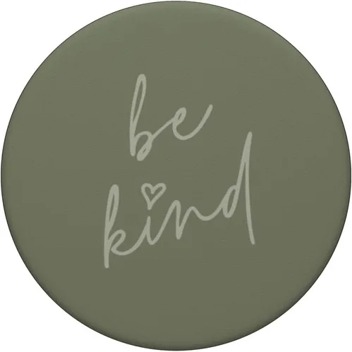 Miniatura 3 de Be Kind - Lindo dicho inspirador positivo (verde oliva) PopSockets estándar PopGrip