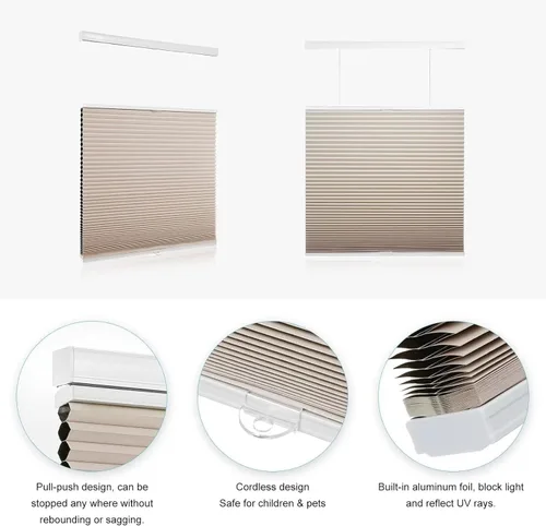 Miniatura 2 de MYshade Persianas Celulares Personalizadas de Arriba Hacia Abajo y de Abajo Hacia Arriba Opacas Persiana de Ventana Sin Cordón Persianas y Cortinas