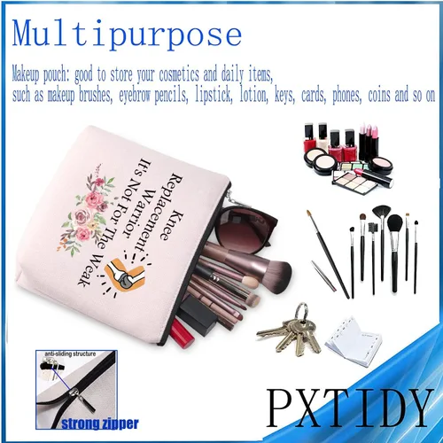 Miniatura 4 de PXTIDY Reemplazo de rodilla Guerrero Regalo Cirugía de Rodilla Recuperación Bolsa Cosmética Artroplastia Artroplastia Guerrero Mamá Esposa Regalo