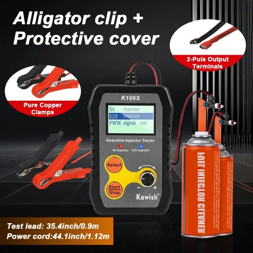 Miniatura 4 de Kit Universal de Prueba y Limpieza de Inyectores de Combustible, Kit de Herramientas de Limpieza DIY para PWM, Frecuencia de Pulso Ajustable y Ancho