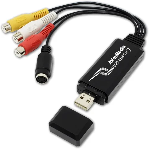 Miniatura 2 de AVerMedia EZMaker 7, tarjeta de captura de video USB, grabadora analógica a digital, compuesto RCA, VHS a DVD, S-Video, compatible con Windows 11