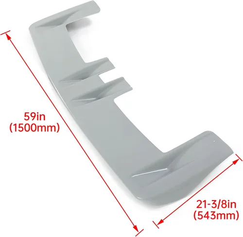 Miniatura 4 de HECASA Parasol de cabina compatible con Ford F-250 F-350 F-450 F-550 Super Duty ABS de plástico gris 1999-2016