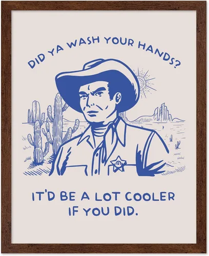 Miniatura 66 de Poster Master Póster de You've Yeed Your Last Haw, estampado retro de vaquero azul, arte occidental, arte moderno, arte del salvaje oeste, regalo