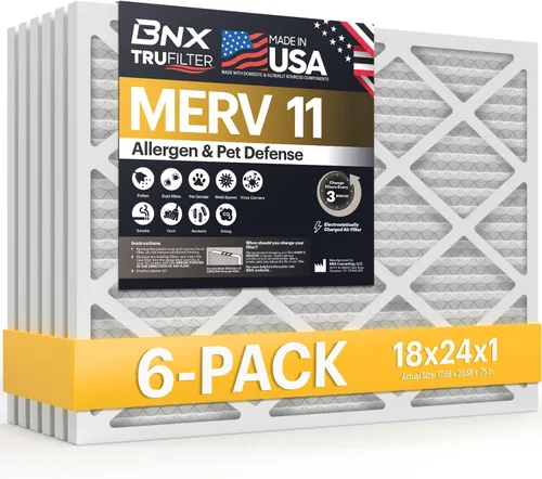 Miniatura 20 de BNX TruFilter - Filtro de aire MERV 11 de 18 x 20 x 1 pulgadas (paquete de 6) – Fabricado en Estados Unidos – Defensa contra Alérgenos Filtro