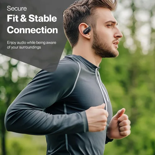 Miniatura 4 de Auriculares Bluetooth de conducción de aire, IPX5 impermeables de conducción de aire, audífonos sobre la oreja con micrófono, auriculares sobre