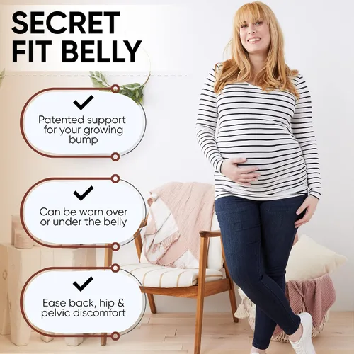 Miniatura 4 de Motherhood Maternity Jegging de mezclilla para mujer color azul índigo Azul