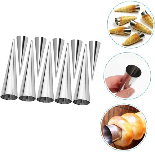 Miniatura 7 de COLLBATH Juego de 10 moldes de croissant para hornear, moldes de metal fáciles de usar, para hacer croissants y crema pastelera