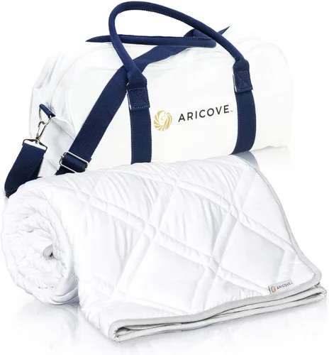 Aricove Manta con peso refrescante, 17 libras, tamaño Twin para adultos, manta pesada de lujo, viscosa de bambú suave y sedosa, 48 x 72 pulgadas,