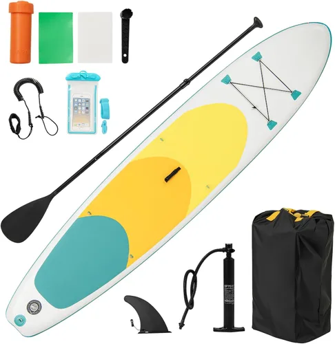 Miniatura 19 de GYMAX Tabla de remo, tabla de remo inflable con accesorios de SUP, aleta extraíble, paleta, bomba, correa y bolsa de transporte, tablas de remo