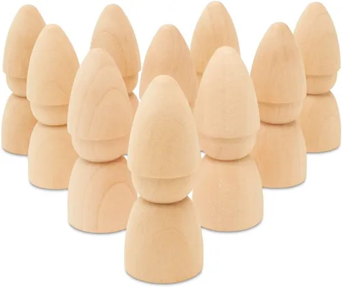 Muñecas de Clavija de Madera, Personas de Clavija de Madera con Forma de Gnomo de 2-3/4 Pulgadas, Paquete de 25 Muñecas de Madera para Jugar,