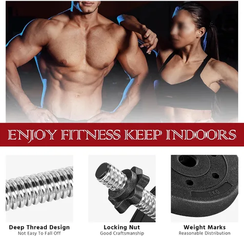 Miniatura 2 de Topeakmart Juego de mancuernas ajustables de 44 libras/66 libras, equipo de entrenamiento de fuerza para mujeres y hombres en casa, gimnasio