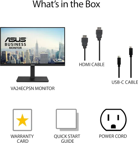 Miniatura 8 de ASUS Monitor de acoplamiento 1080P de 23.8 pulgadas (VA24ECPSN) - Full HD, IPS, 75Hz, sincronización adaptativa, altavoces, cuidado de los ojos, luz