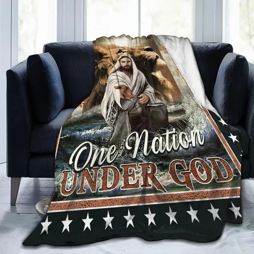Miniatura 3 de Manta cristiana de Jesús con diseño de león de Cristo Jesús, manta decorativa de león de Judá, regalos para niñas y niños, ropa de cama de invierno