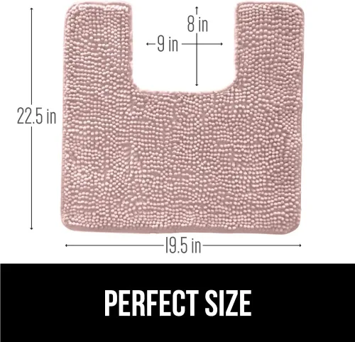 Miniatura 388 de Gorilla Grip - Tapete de baño de felpilla gruesa, suave y absorbente, secado rápido, de microfibra, con reverso de caucho, para piso de ducha, Nube