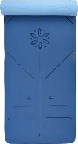 Miniatura 2 de YOGATI® Esterilla de Yoga con Correa con Líneas de Alineación. Esterilla de Entrenamiento en Casa para Mujeres, Hombres y Niños. Esterilla de Yoga