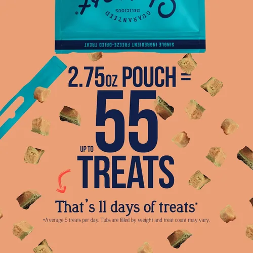 Miniatura 3 de Stewart Golosinas 100% de salmón silvestre para perros, bolsa de 2.75 onzas, ~ 55 piezas, crudas liofilizadas, de un solo ingrediente, 65%