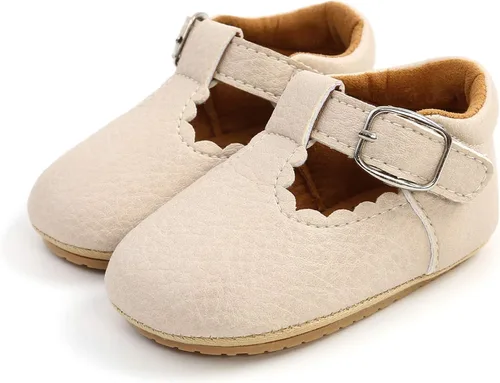 Miniatura 27 de RVROVIC Mocasines de princesa para bebé, zapatos brillantes de Mary Jane, zapatos de cuna de suela suave y ligera de primera calidad, zapatos