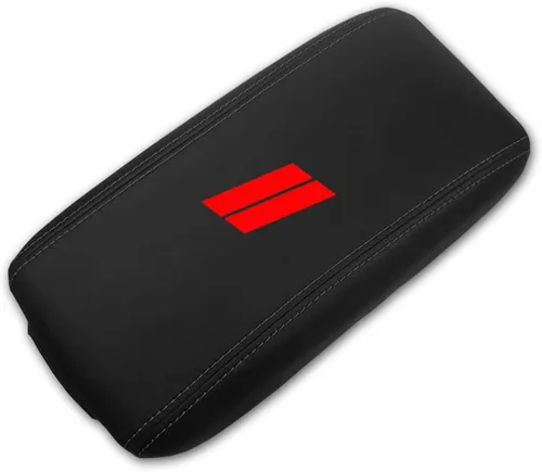 Miniatura 10 de Funda para el reposabrazos de la consola central, de piel, antiarañazos, de protección, accesorios de decoración interior, para Dodge Durango Fibra