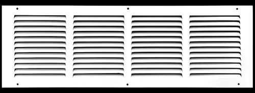 Miniatura 99 de HVAC Premium 30' x 10' [Abertura de conducto] Rejilla de aire de retorno de acero estampado plano - Pared lateral y techo - Cubierta de conducto