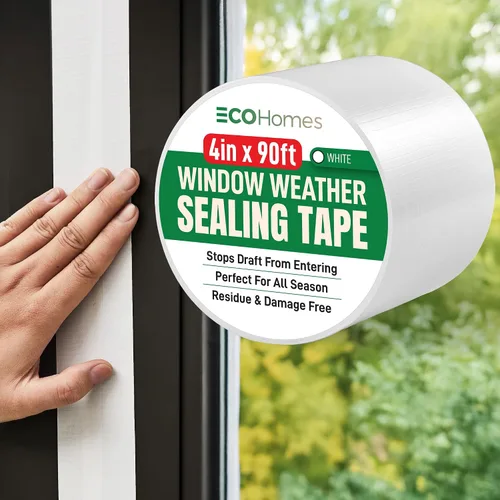 Miniatura 21 de ECOHomes Cinta de sellado para ventanas Cinta de sellado de clima de invierno para bloquear corrientes de aire frío a través de huecos de ventanas