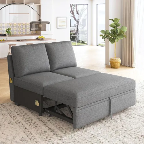 Miniatura 15 de HONBAY - Reposabrazos modulares para sofá cama modular, par de reposabrazos para sofá cama modular, color beige