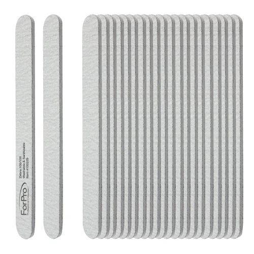 Miniatura 24 de ForPro Professional Collection ForPro Zebra Tabla de Espuma, Grano 80/80, Lima de Uñas de Manicura de Doble Cara, 7 pulgadas L x 0.75 pulgadas A