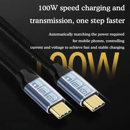 Miniatura 4 de Cable USB C a USB C, cable USB-C de 3.2 Gen 2, 4K UHD 20Gbps USB C cable de carga rápida PD de 100 W, cable de monitor de video tipo C 4K 60Hz