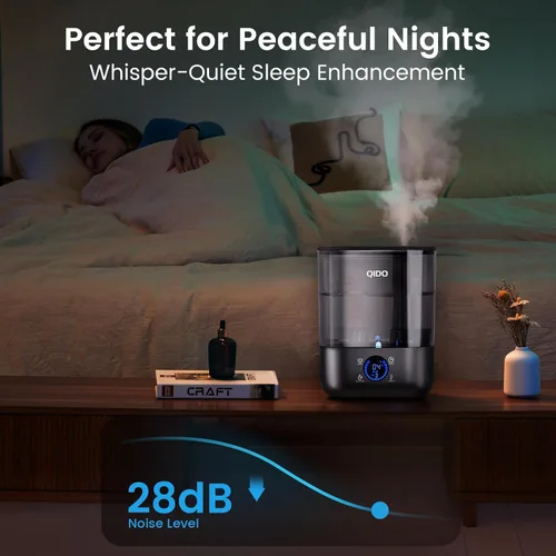 Miniatura 3 de COMHOMA Humidificadores inteligentes para dormitorio, humidificador de llenado superior de 5 L, difusor de aceite esencial para bebés y plantas, 3