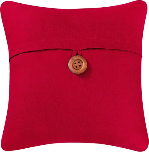C&F Home Sobre rojo patriótico 4 de julio Día de los Caídos Día del Trabajo Americana Libertad de Plumas Decoración Decoración Almohada 18 x 18 Rojo