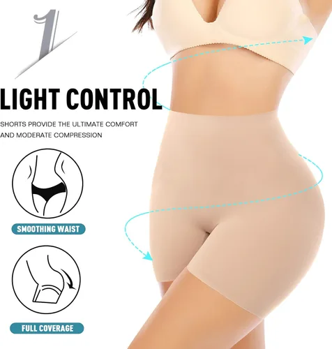 Miniatura 3 de Pantalones cortos moldeadores sin costuras para mujer, pantalones cortos para debajo del vestido, control de abdomen, ropa interior moldeadora
