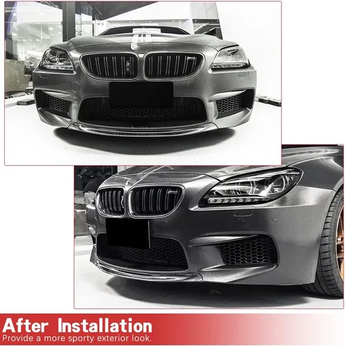 Miniatura 2 de Borde de parachoques delantero de fibra de carbono real F06 para BMW Serie 6 2012-2017 F06 F12 F13 650i M Sport Convertible Coupé 2 puertas Alerón