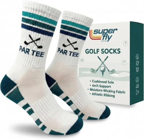 Miniatura 14 de Calcetines de rendimiento Super Fly Goods para hombres y mujeres, calcetines atléticos novedosos unisex para deportes, golf, tenis, pickleball, yoga