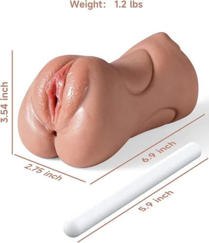 Miniatura 3 de Masturbador masculino de bolsillo 3 en 1, juguetes sexuales para adultos con vagina texturizada 3D, ano apretado y palo de secado, muñeca sexual