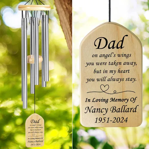 Miniatura 41 de Campanillas de viento conmemorativas para la pérdida de la madre, regalo de condolencias en memoria de mamá